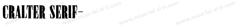 Cralter serif字体转换